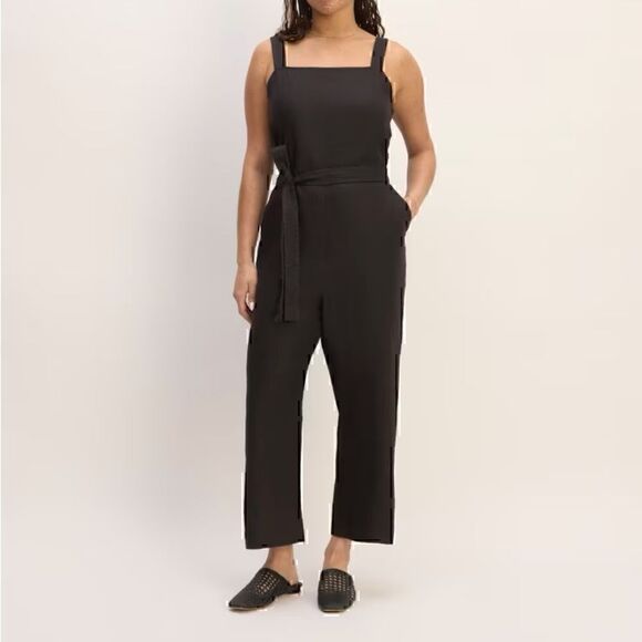 Everlane Pants - NEW Everlane The Linen Side-Button Jumpsuit Black Size 6
